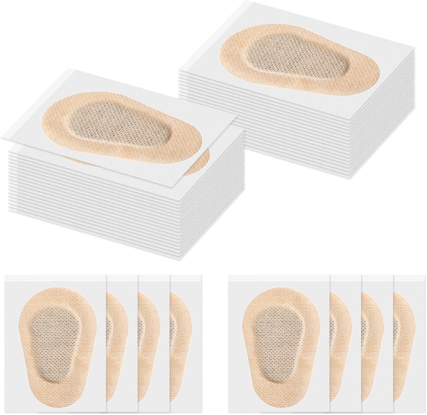 Panitay 40 Pcs Adhesive Eye Patches for Adults Disposable Breathable Medical Eye Patch for Amblyopia Lazy Latex Free Adhesive Bandages for Men(3 x 2 Inch,Nude)