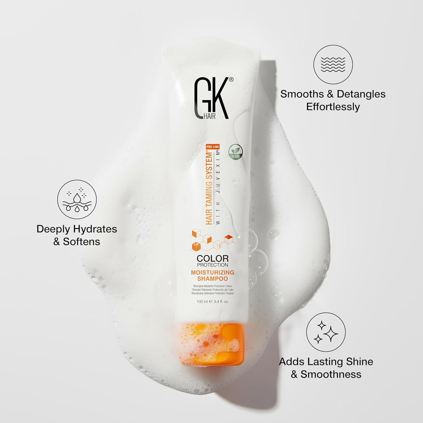 GK HAIR Shampoo &Conditioner set,Travel Size-Curly Hair Shampoo & Conditioner For Color Protection-Made with Aloe vera,Parki Butter-Free of Parabens Phthalates & Sulfate Free (3.4 Fl Oz)