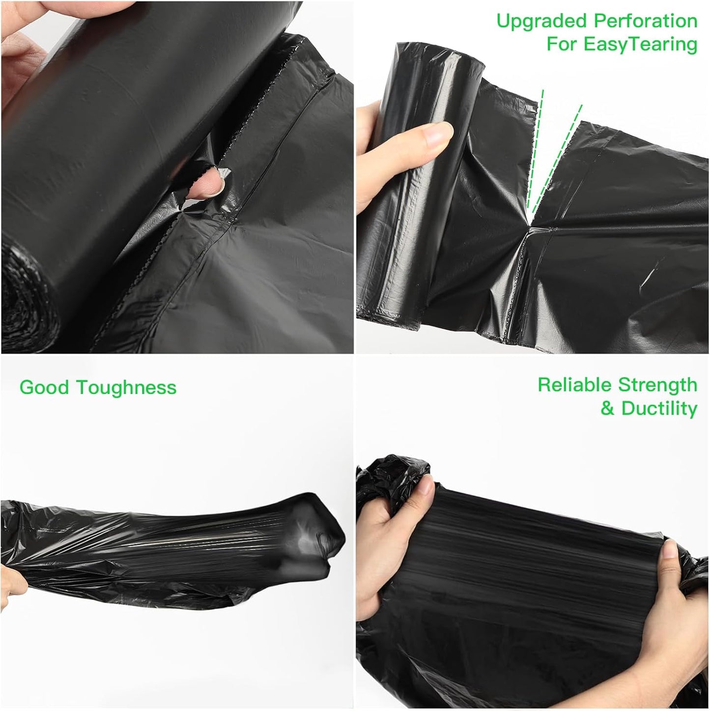 1.2-Gallon Trash Bags Small Garbage-Bags - 100 Counts Disposable Mini Size Biodegradable Unscented Black Bulk Can Liners Tiny Recycling for Kitchen Bathroom Office