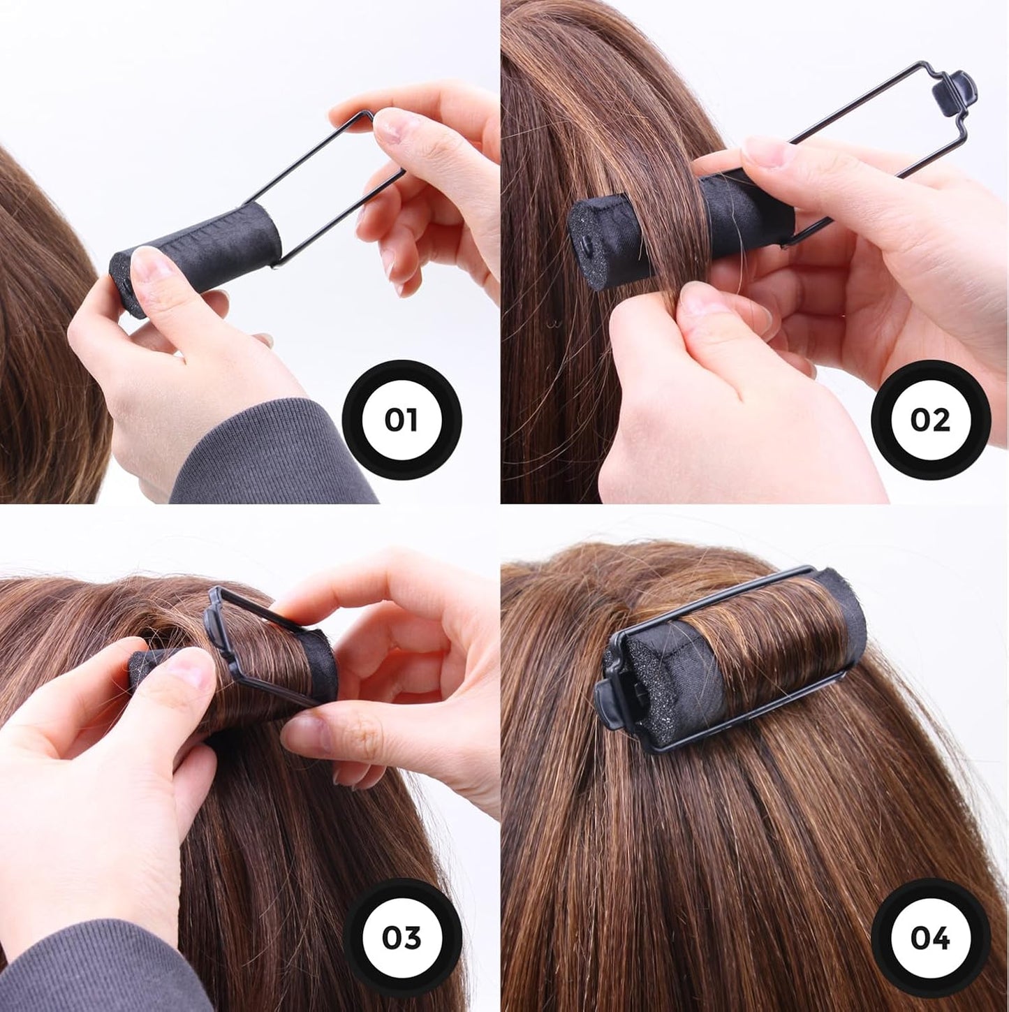 DONNA Foam Rollers for Hairdressing and Heatless Styling (7/8"(D) MEDIUM)