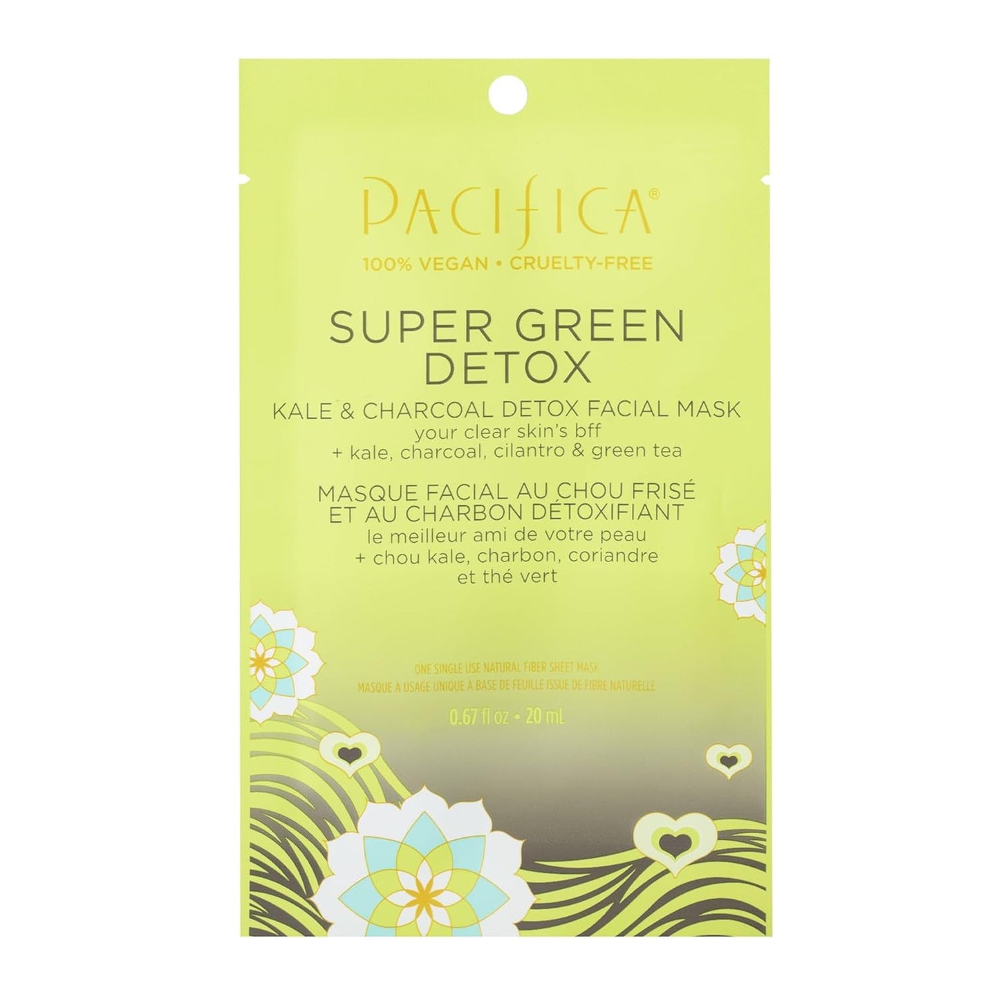 Pacifica 3-Pack Face Sheet Mask Variety Set – Brightening Vitamin C, Green Detox & Stress Rehab Hydrating Masks for Glowing Skin, Holiday Beauty Gift for Women Teens Girls, Vegan Clean Skincare
