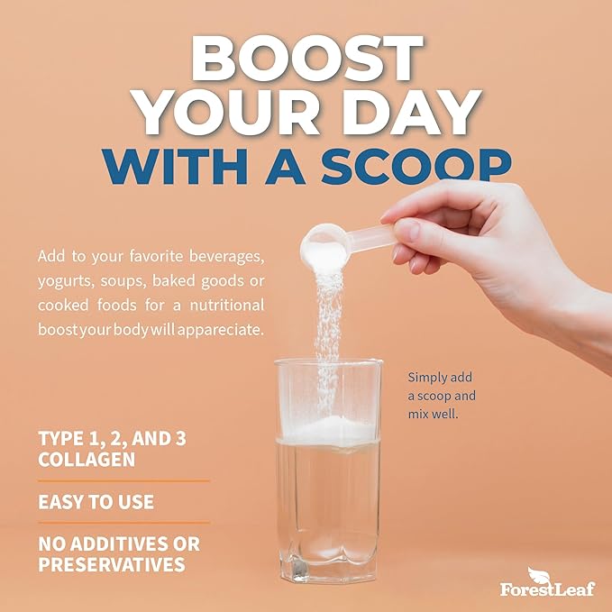 Collagen Peptides Powder Unflavored - Hydrolyzed Collagen Protein Powder Type 1, 2 & 3 - Grass Fed Keto Collagen Powder for Women & Men - Vital Hair, Skin, Nails, Joints, Recovery, 11g Per Serving