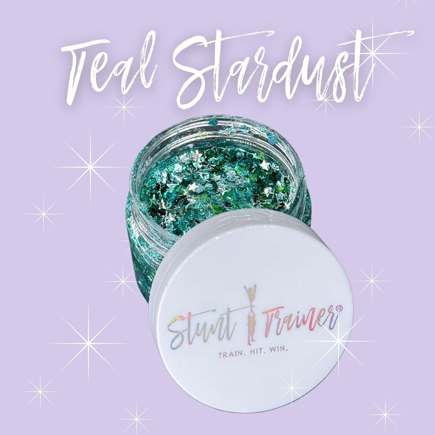 Stunt Trainer Cheer Glitter Face Body Makeup Peel Off Gel Chunky Holographic 15 Colors 1.6oz Vegan Cruelty Free Nontoxic Cheerleader Cheerleading Makeup