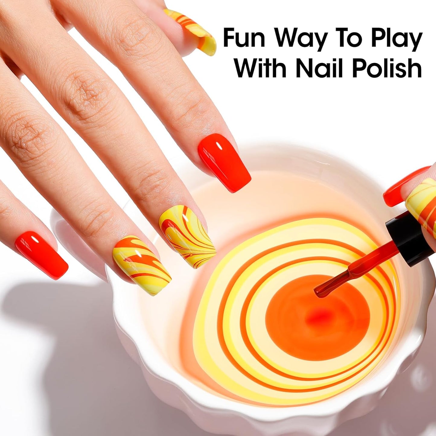 GELLEN Bright Neon Nail Polish Set, Quick Air Dry Regular Nail Polish Vibrant Rainbow 12 Colors Set for Fingernail Toe Nails Salon Home, Hema Free, Non-toxic, Red Pink Blue Green Purple Orange Yellow