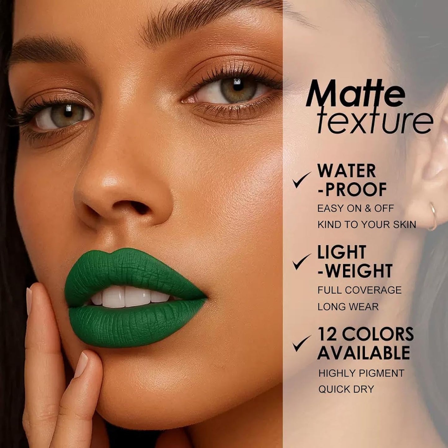 Black Body Paint, Foundation Cream Makeup, Face and Body Paint Stick for Halloween Joker Zombie Vampire Skeleton Skull Special Effects Mime Makeup (07# Black)