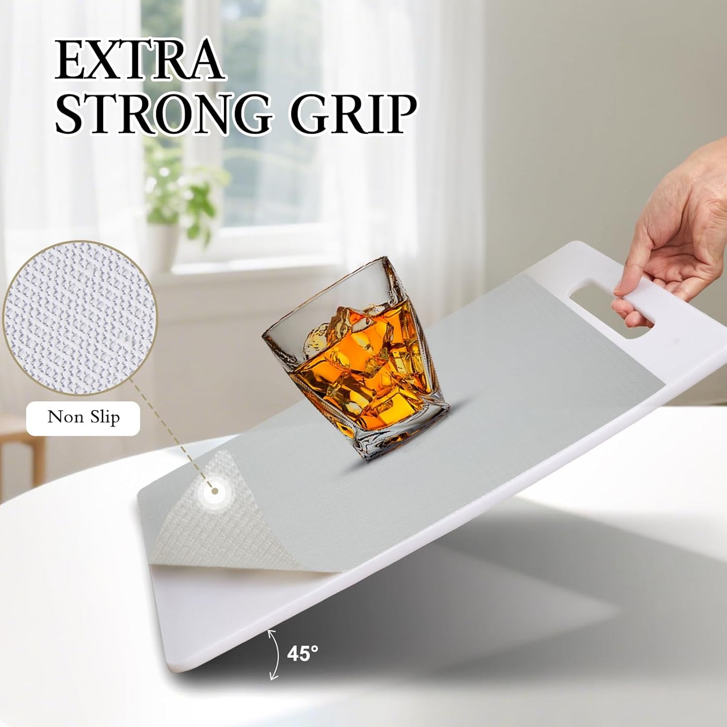 Beautysaid Shelf and Drawer Liner for Kitchen Cabinet, Non Adhesive Non Slip Shelf Paper Waterproof Washable Thickened for Dresser Pantry Shelve Bathroom Protector Liner(Light Grey,12 in x 10 FT)