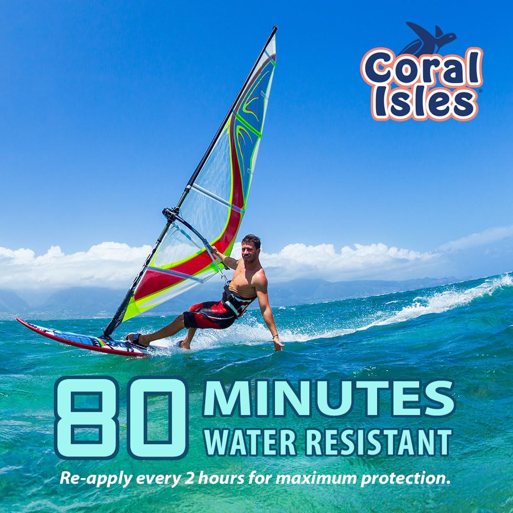 Coral Isles by Rocky Mountain Sunscreen | SPF 50 KIDS Lotion | Broad Spectrum UVA/UVB Protection | Hawaii Reef-Safe Act Compliant | Oxybenzone & Octinoxate Free | Water Resistant 80 Min. | 16 Fl Oz