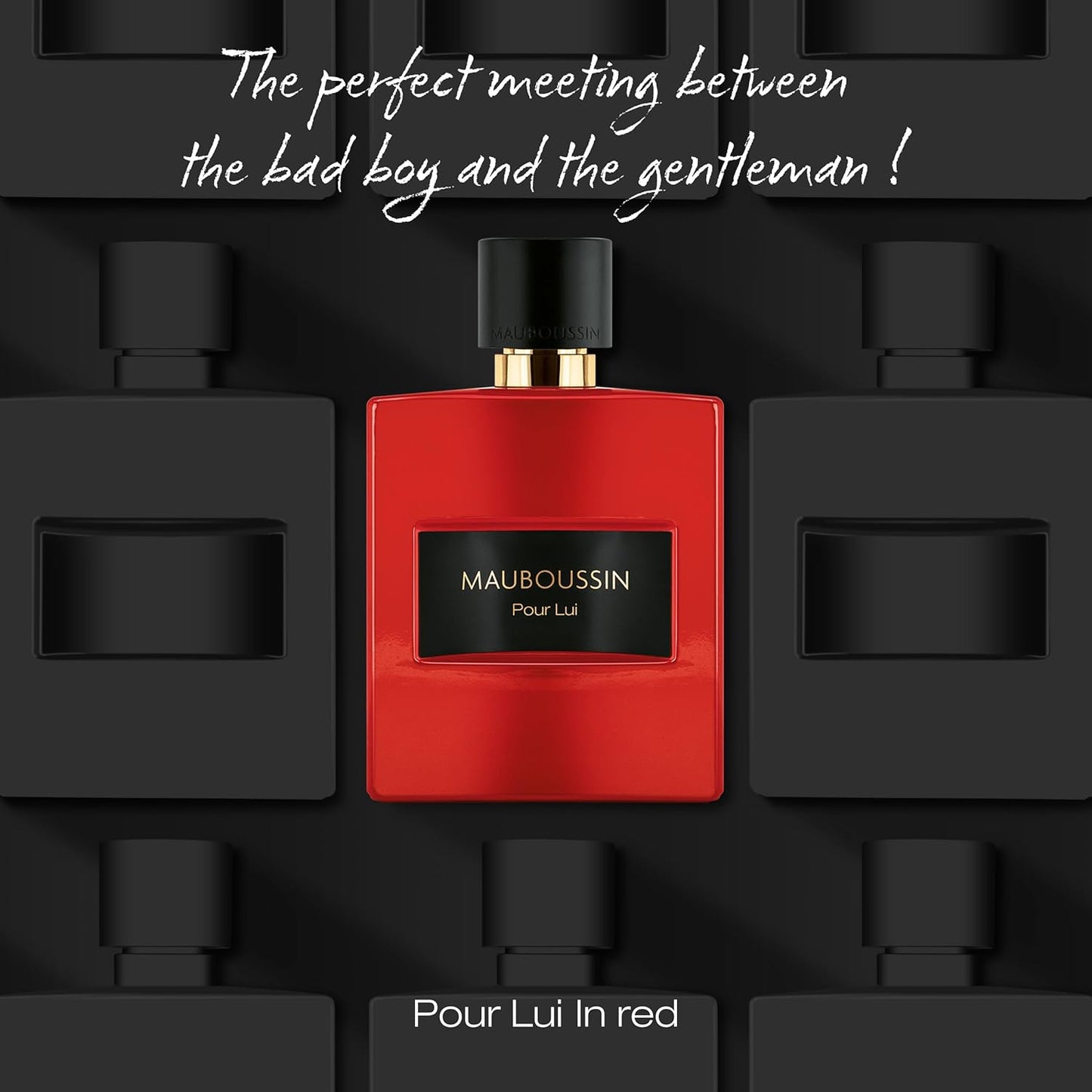 Mauboussin - Pour Lui In Red 100ml (3.3 Fl Oz) - Eau de Parfum for Men - Woody & Spicy Scents