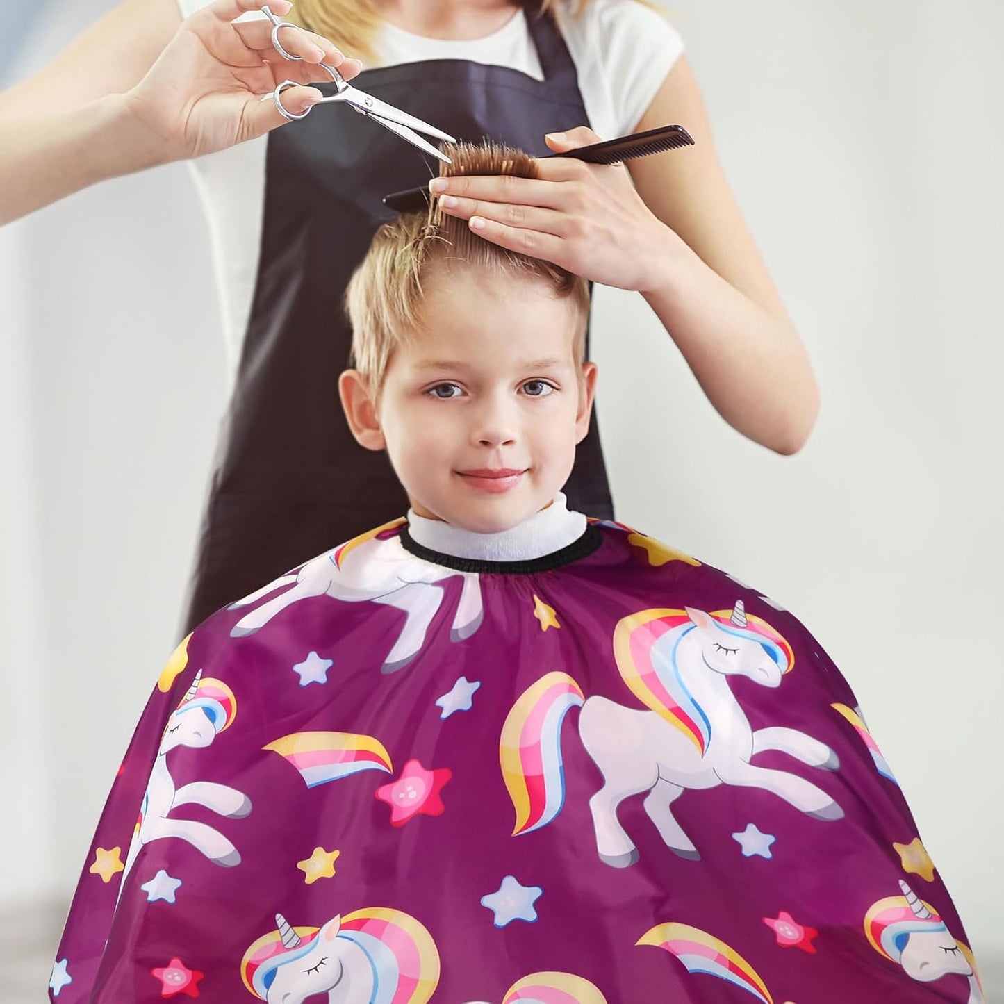 Kids Hair Cutting Cape (2 Pack) Professional Children Salon Barber Apron for Boys and Girls