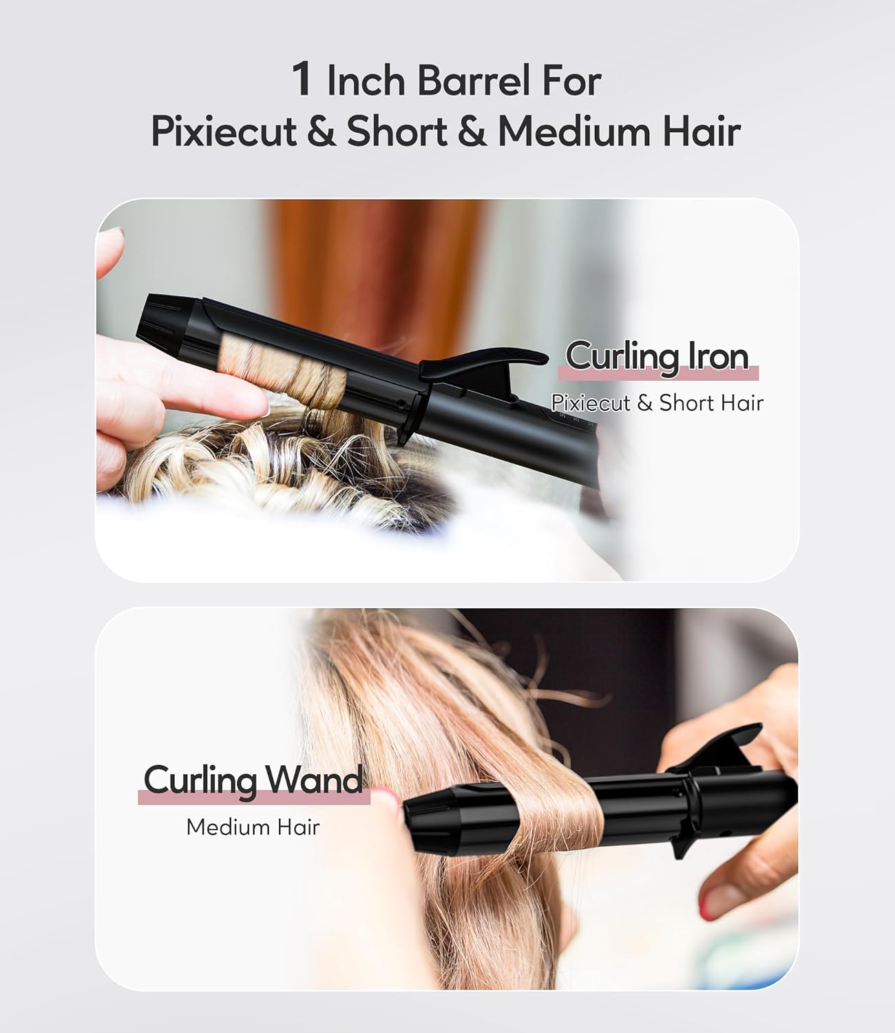 FARERY Travel Curling Iron, 1 Inch Mini Curling Iron Travel Size with 3 Adjustable Temp, Ceramic Mini Hair Curler with Keratin&Argan Oil Infuse, Dual Voltage, Includes Storage Bag