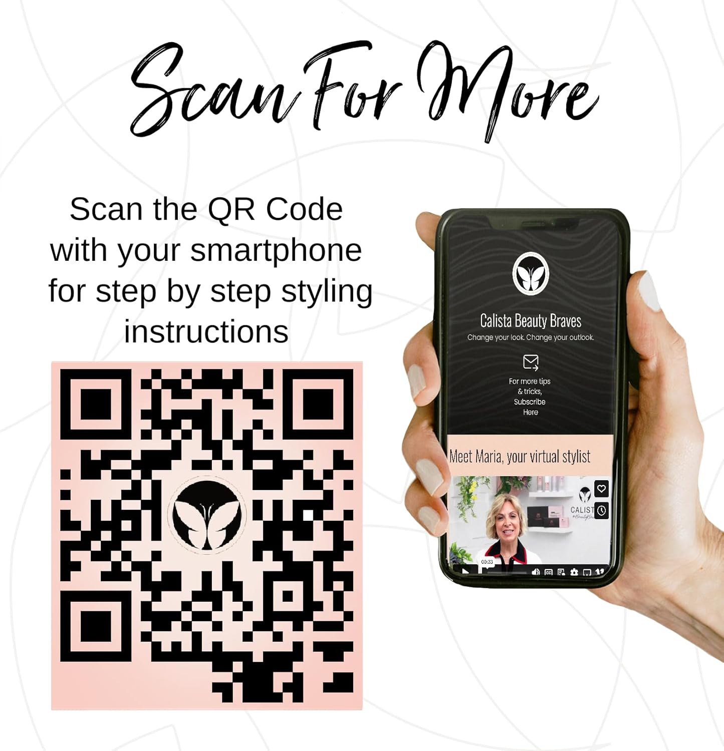 CALISTA GoGo Mini Heated Round Brush | Curl, Touch-Up, De-Frizz, and Style Hair with the Mini 7” Styling Tool | Heats to 365°F | Perfectly Designed Travel Tool | Dual Voltage (Peachy Pink)