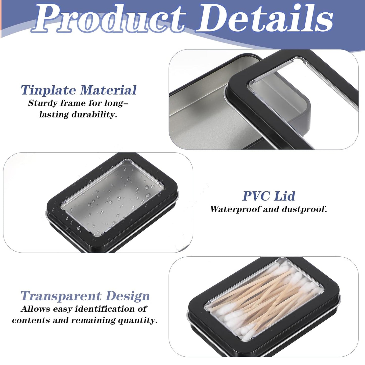 5Pcs Cotton Swab Holder for Travel, Portable Small Dental Floss Case Metal Empty Cotton Ball Holder with Dustproof Lid Floss Picks Dispenser for Travel Outdoor(Silver)