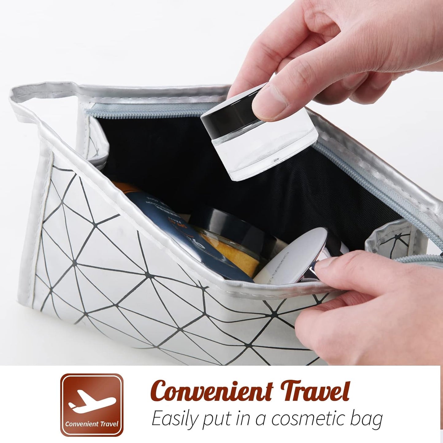 1oz Glass Jar with Lid, Hoa Kinh 25Pack Clear Round Containers Cosmetic Glass Jars with Inner Liners and Black Lids Travel Jars for Storing Lip and Body Scrub, Lotion, Body Butter, Bath Salts, Liquid