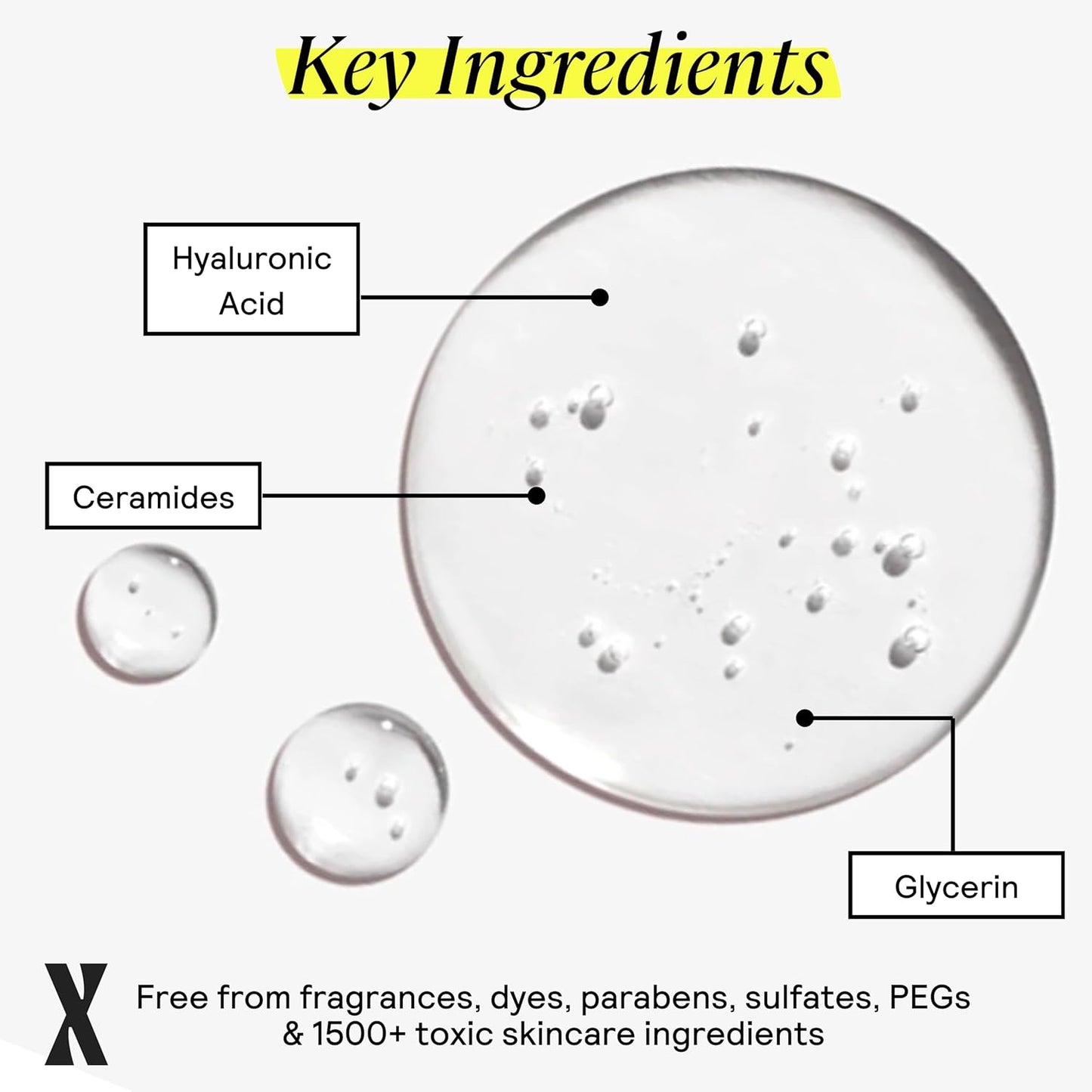 Untoxicated Face Wash - Gentle & Hydrating Face Cleanser for Sensitive Skin - Ceramides, Hyaluronic Acid & Glycerin - No Common Irritants - Non-Foaming - Soap Free - Fragrance Free - 7 Ounce