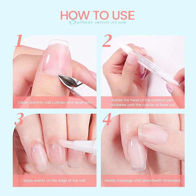 Nail Nutrition Pen - 5pcs Cuticle Oil Pen for Nail Strengthening & Care (DIY & Salon)