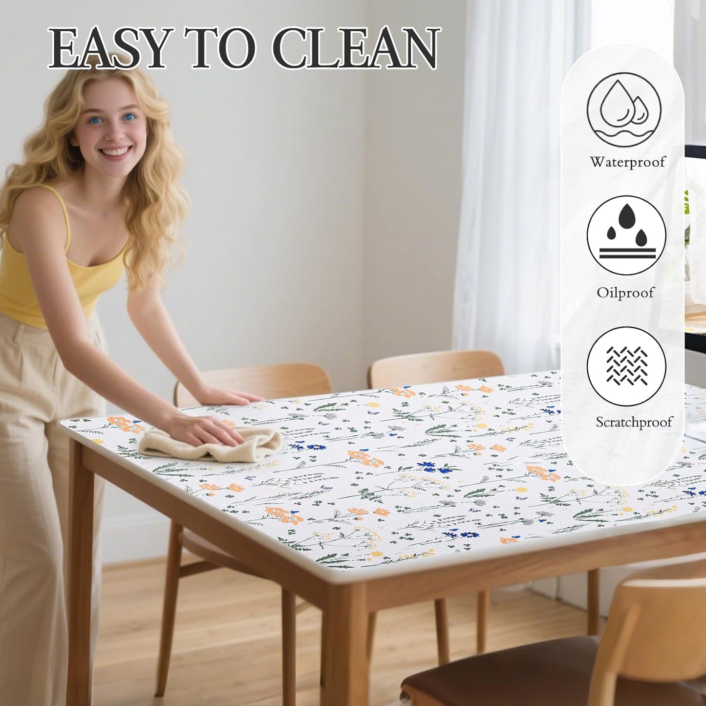 Beautysaid Shelf and Drawer Liner for Kitchen Cabinet, Non Adhesive Non Slip Shelf Paper Waterproof Washable Thickened for Dresser Pantry Shelve Bathroom Protector Liner(Floral,23.6 in x 10 FT)