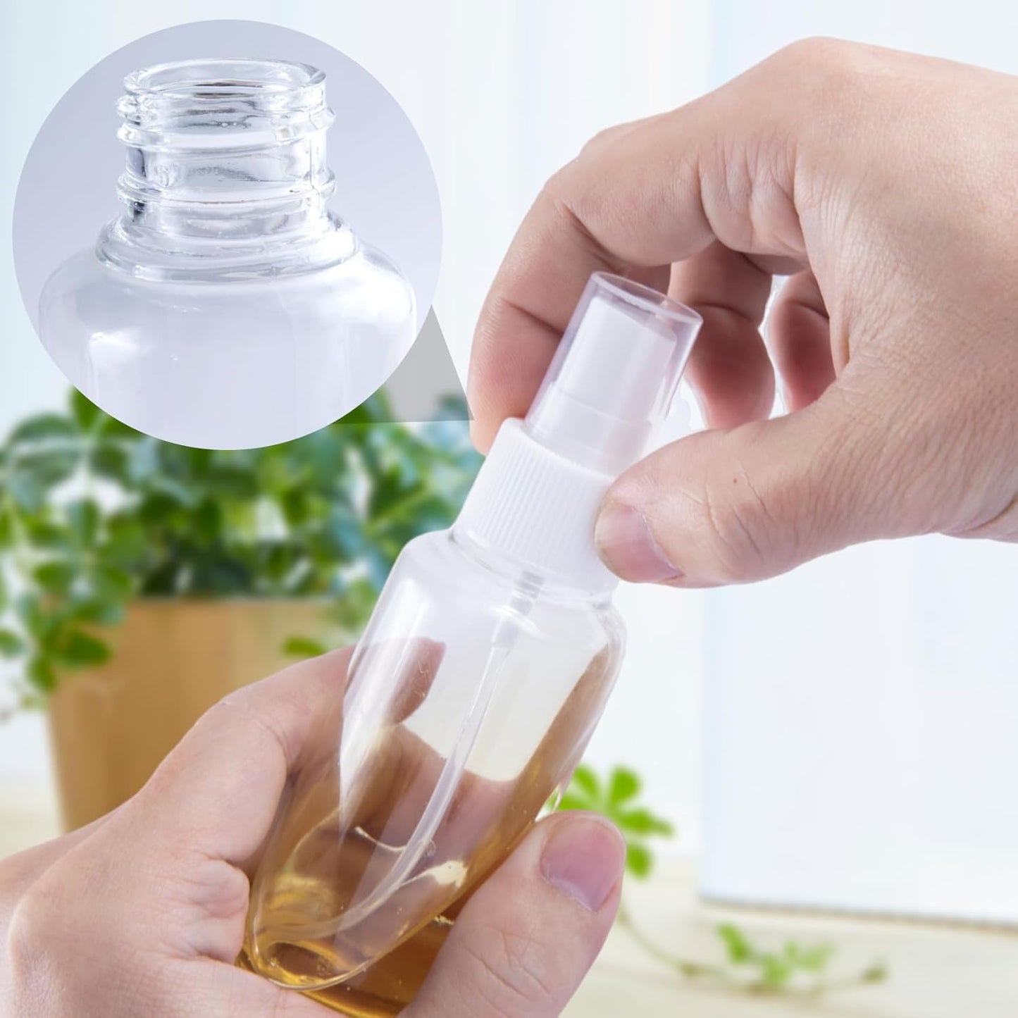 8 Packs Spray Bottle Top, Plastic Fine Mist Sprayer, Replacement Nozzle Sprayer Tops with 5.9" Tube, Reusable Sprayer Pump Cap for Cleaning Solutions, Essential Oils - White, 24/410 Cap Size