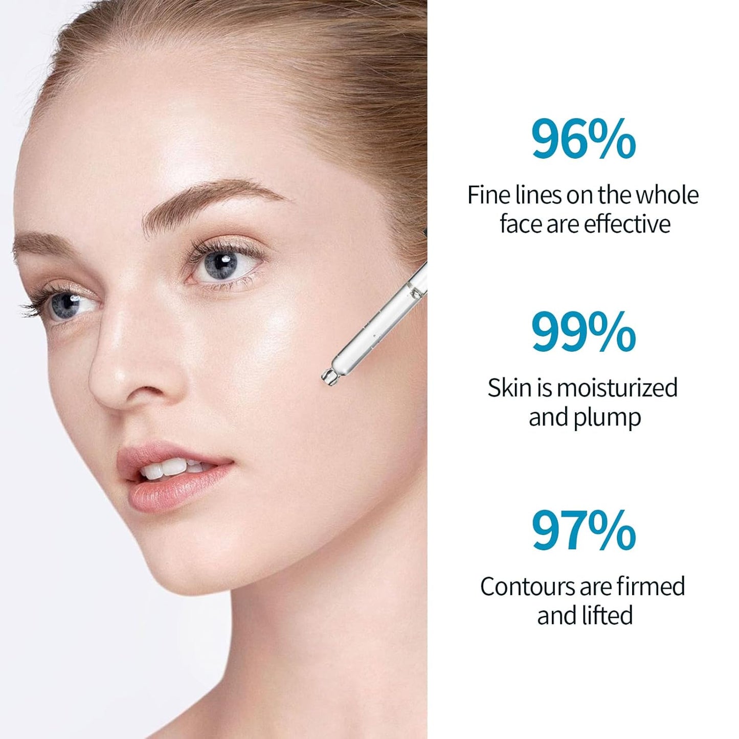 Hyaluronic Acid & Collagen Face Serum - Skin Tightening, Hydrating - Anti-Aging, Skincare for All Skin Types - 1.01 Fl oz