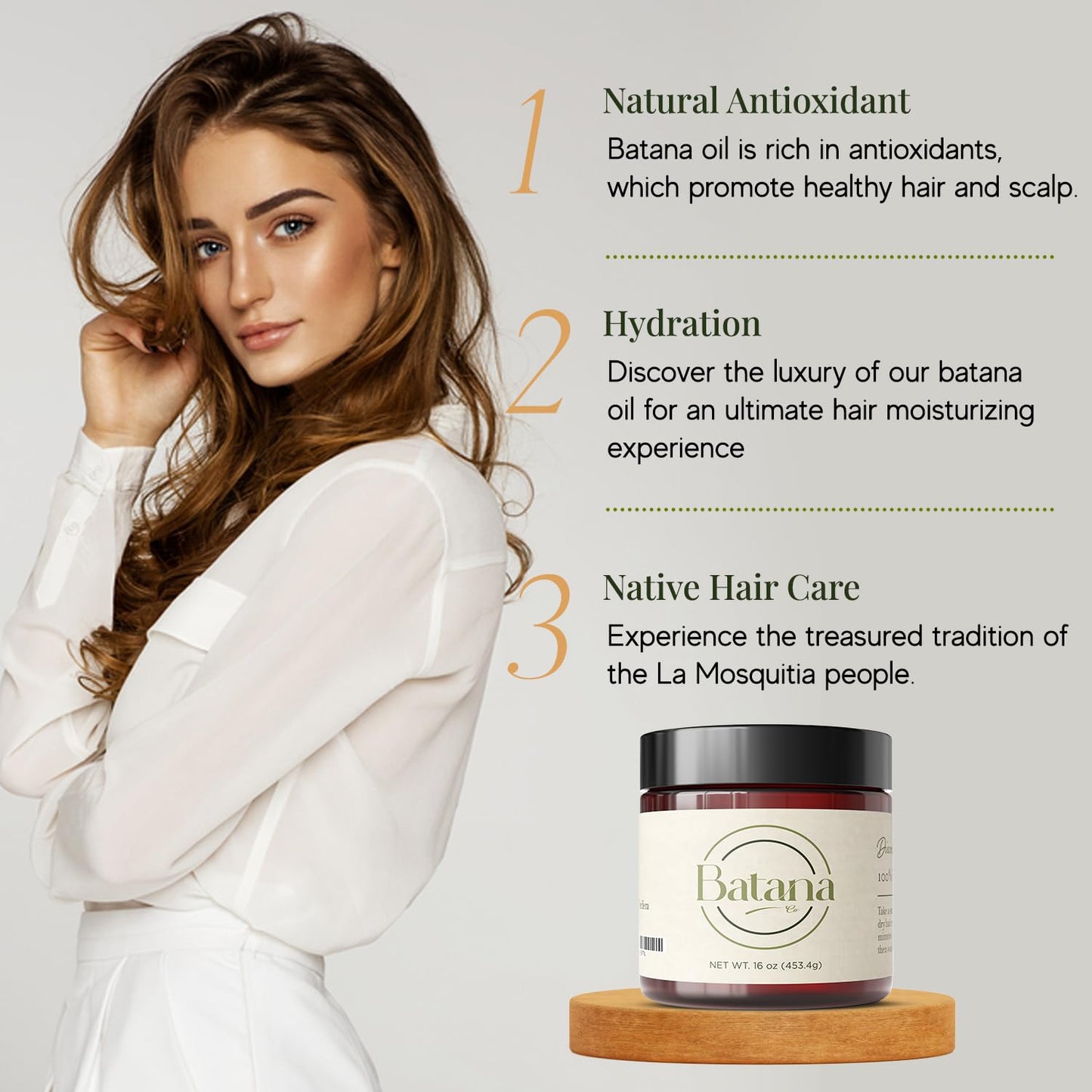 Real Batana Oil for Hair Growth - 100% Pure & Natural, 16 FL OZ