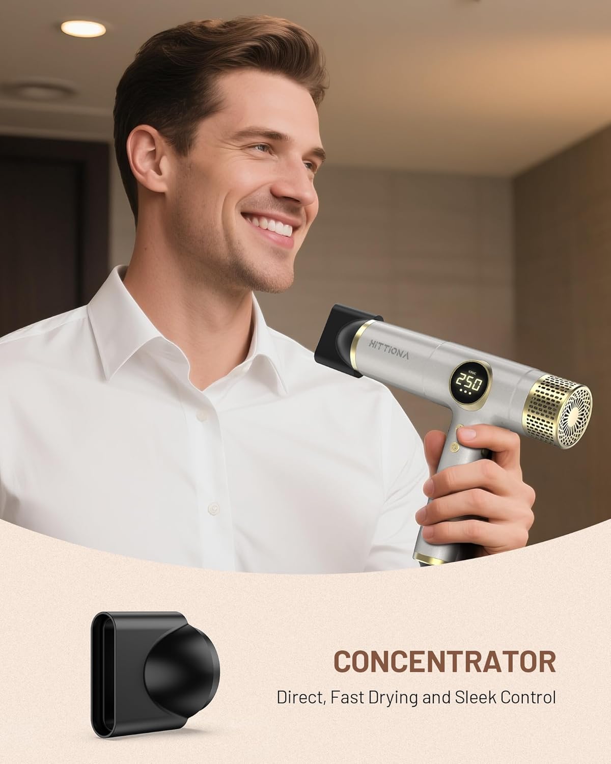 Dual Voltage Travel Hair Dryer with Diffuser - 2000W High-Speed Ionic Diffuser Hair Dryers for Women, Fast Drying, Low Noise, Lightweight, No Heat Damage, European Travel 110V-120V/220V-240V