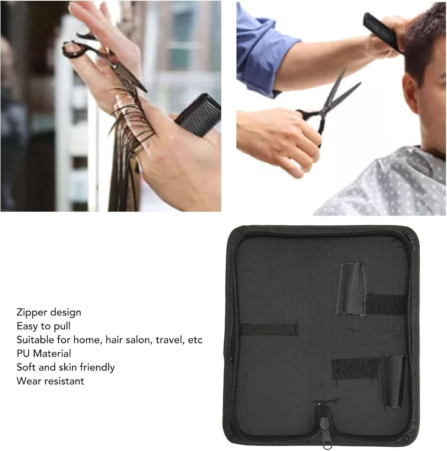 Hair Salon Barber Scissors Holder Pouch, Professional Comb Storage Bag for Hairdresser