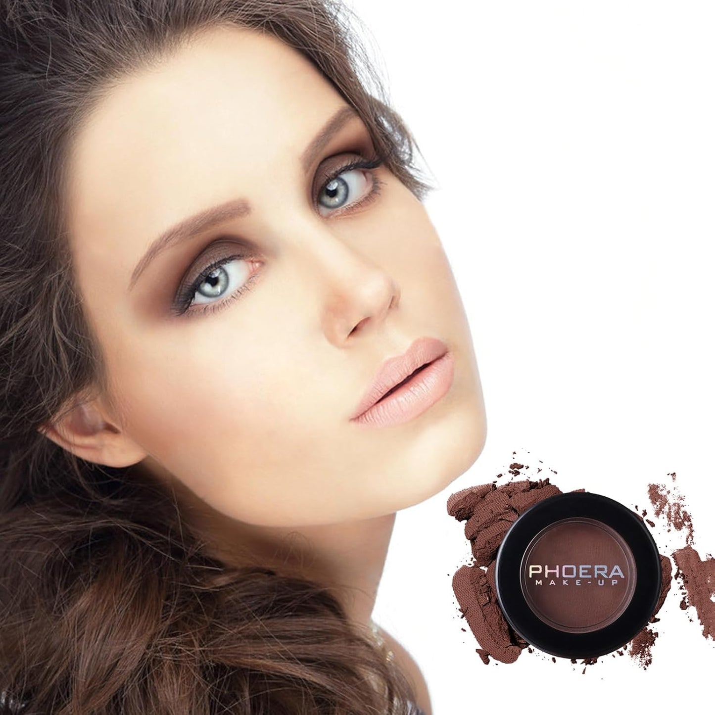 MEICOLY Ash-Brown Single Eyeshadow,Pressed Powder Matte Eye Shadow for Deer Cosplay Makeup,Halloween Smoky Eyes Makeup,Opaque Vegan Cruelty Free High Pigment Eyeshadow