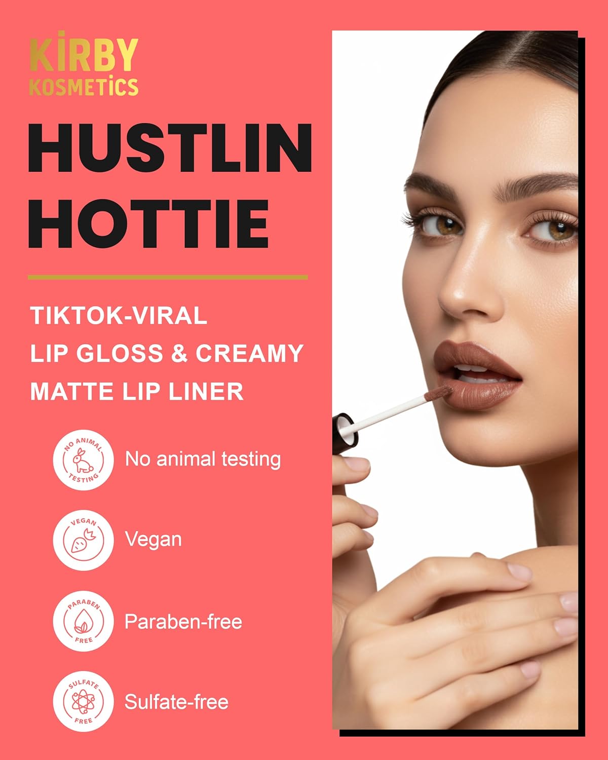Lip Kit Duo – Hustlin Hottie - TikTok-Viral Precision Liner & Glossy Liquid Lipstick, Clean 2-Step Set with Hydrating Long-Wear Color – Bold Inclusive Beauty for Everyday Konfidence