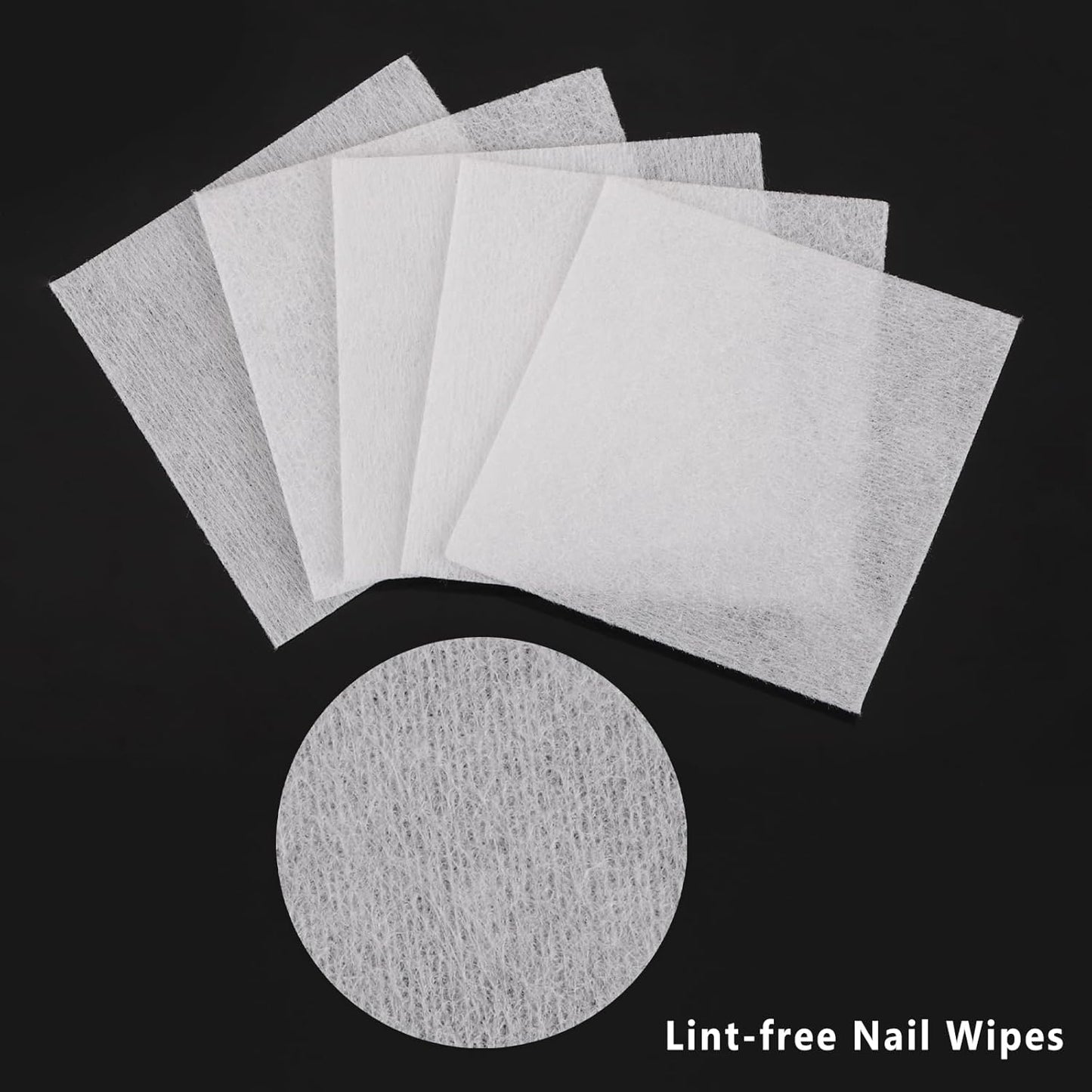 BTYMS 650 Pcs Lint Free Nail Wipes, 2" x 2" Nail Polish Removers Cotton Pads