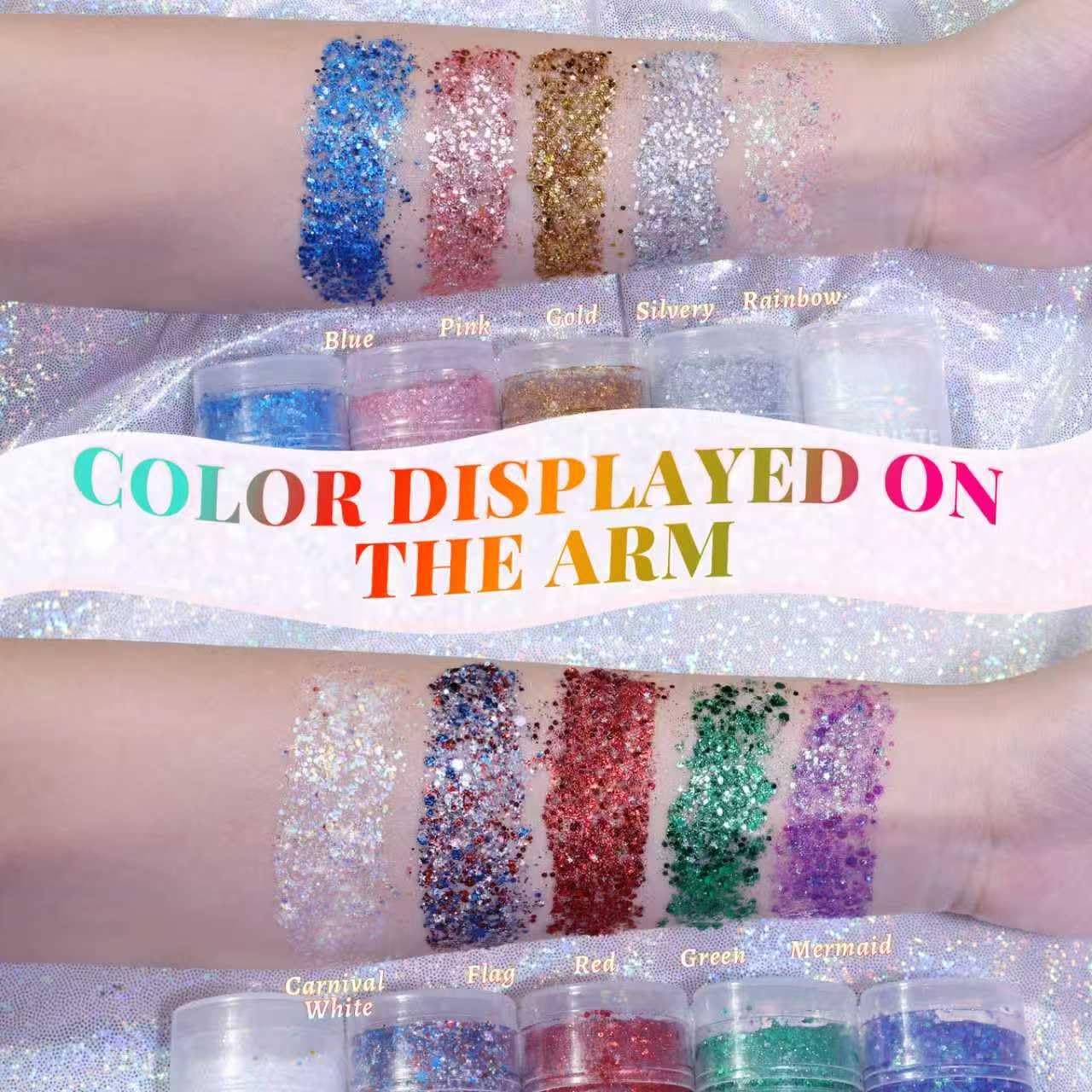 Gold Face and Body Glitter Stick for Sparkling Makeup, Hair Glitter Accessories for Women, Highlighting Stick for Fairy Dust Makeup, Cheerful Face Glitter for Festive Parties and Carnivals