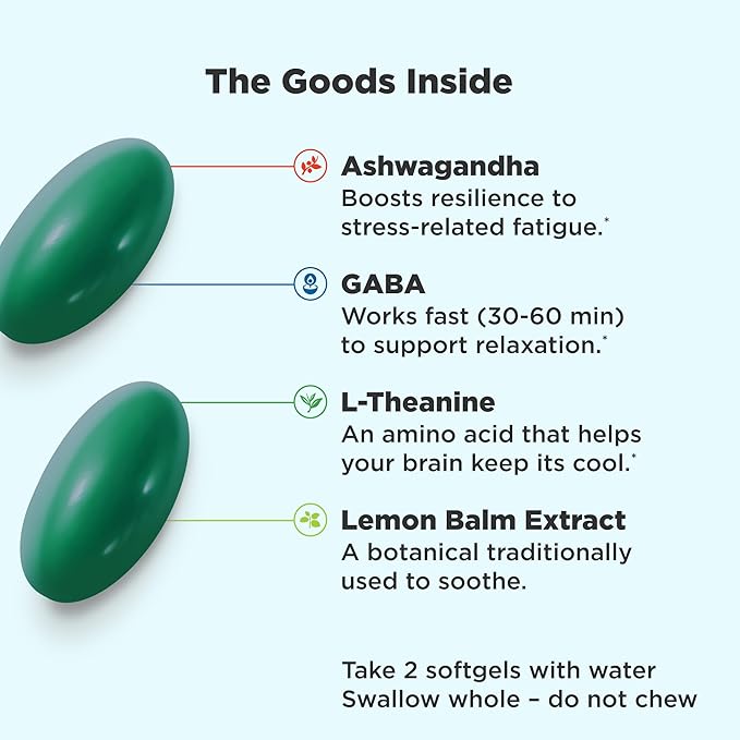 OLLY Ultra Strength Hair Softgels, Supports Hair Health, Biotin, Keratin, Vitamin D, B12 & Ultra Strength Goodbye Stress Softgels, GABA, Ashwagandha, L-Theanine and Lemon Balm