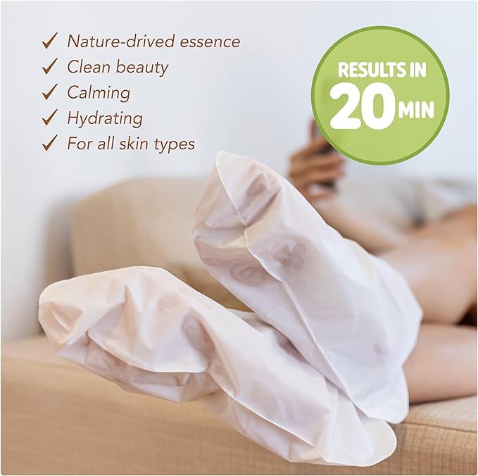 ONSOI 12PK Foot Masks for Soft, Smooth, Moisturizing Foot Mask for Dry Cracked Feet, Baby Feet - Coconut & Shea Butter (12PK Shea Butter)