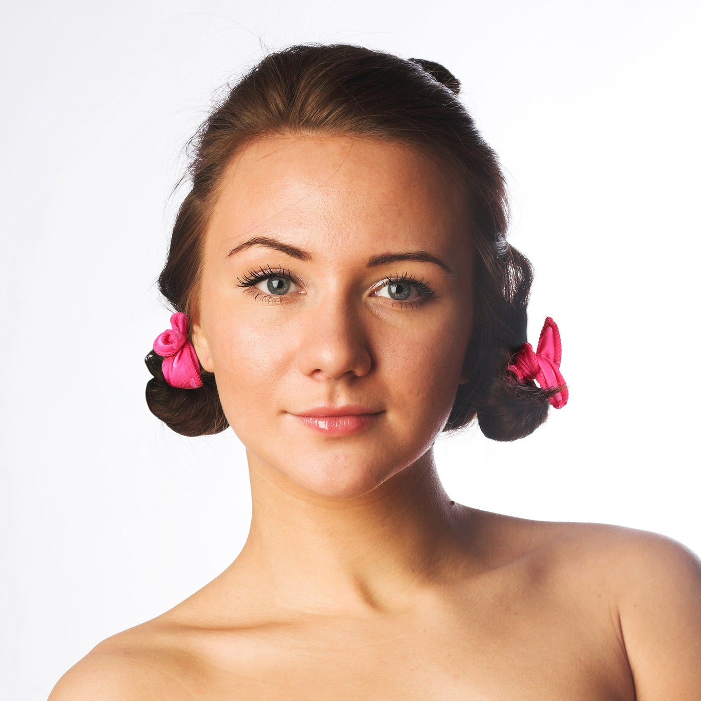 Bememo 40 Pieces Soft Curlers Hair Rollers Pillow Rollers for Hair Satin Sponge Curlers to Sleep in Overnight Heatless No Heat for Long Short Foam Rag Large Styling Tools(Rose Red)