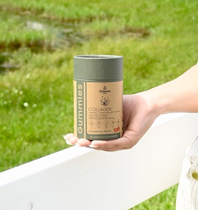 Marine Collagen Gummies 500mg + Hyaluronic Acid + Grapeseed + Vitamin C, B12, E (Vegetarian Collagen)