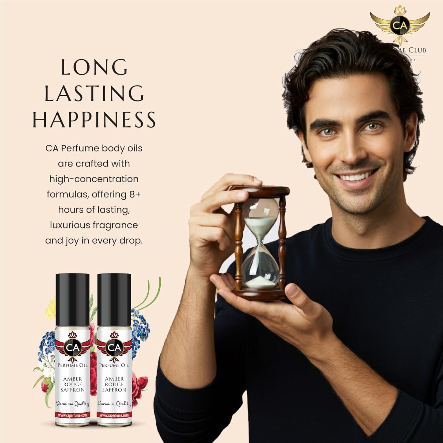 CA Perfume Impression of Tuscan Leather for Men Eau De Parfum Leather Scent Long Lasting Cologne for Men Travel Size TSA Ready for Day and Night Wear 0.33 Fl Oz 10ml (Pack of 2)