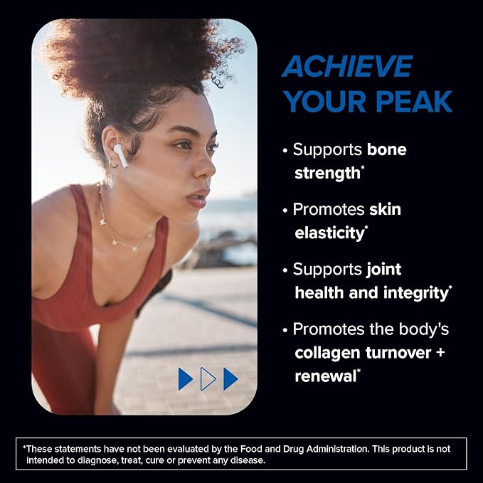 Collagen Complex - NSF Certified for Sport Collagen Peptides Powder - Collagen for Joints, Bone Strength, Skin Elasticity (13.8 oz)