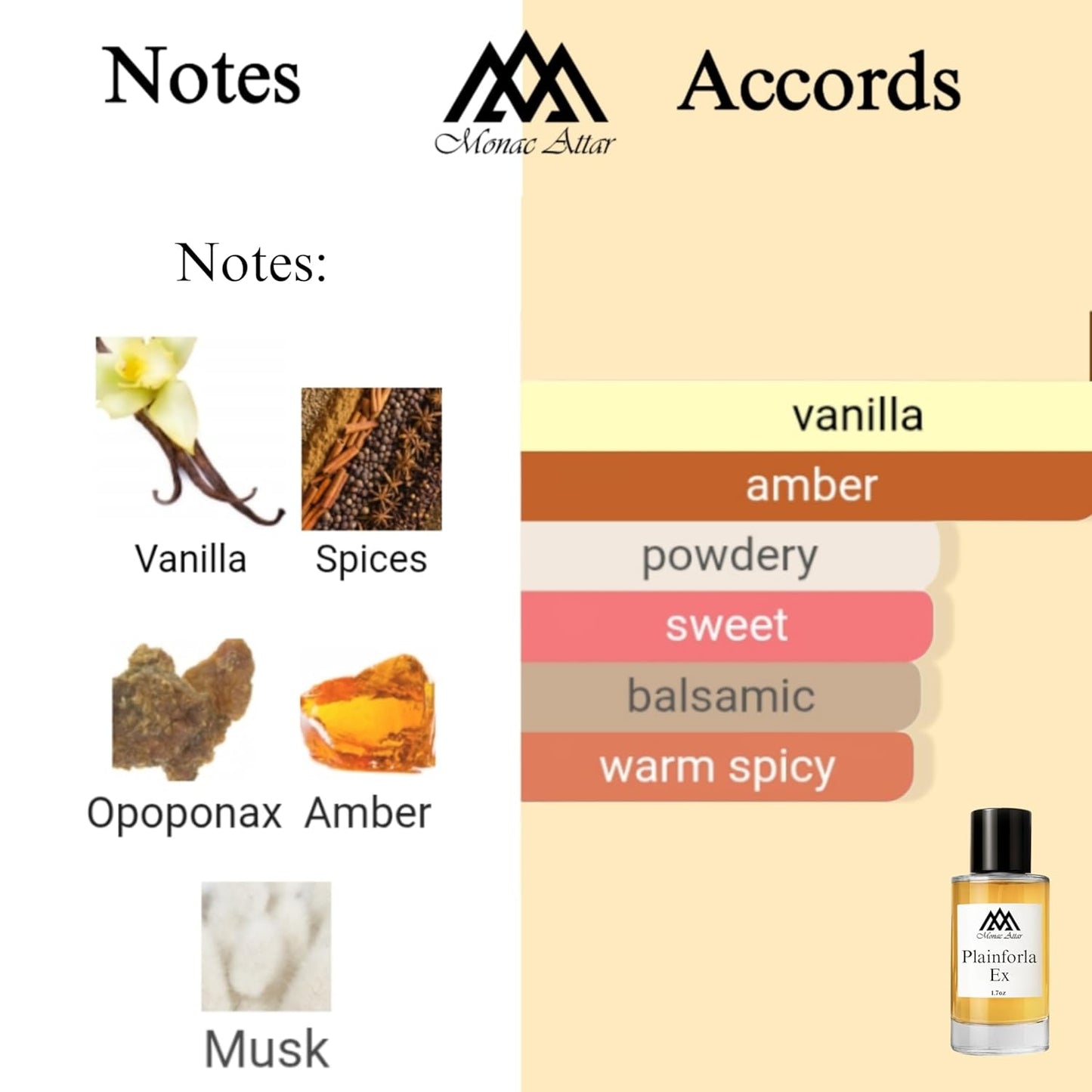 Monac Plainforla Ex Inspired by Vanille Planifolia Extrait 21, Eau De Parfum, 1.7oz/50ml, Unisex, Long Lasting Fragrance, Luxury Made Affordable