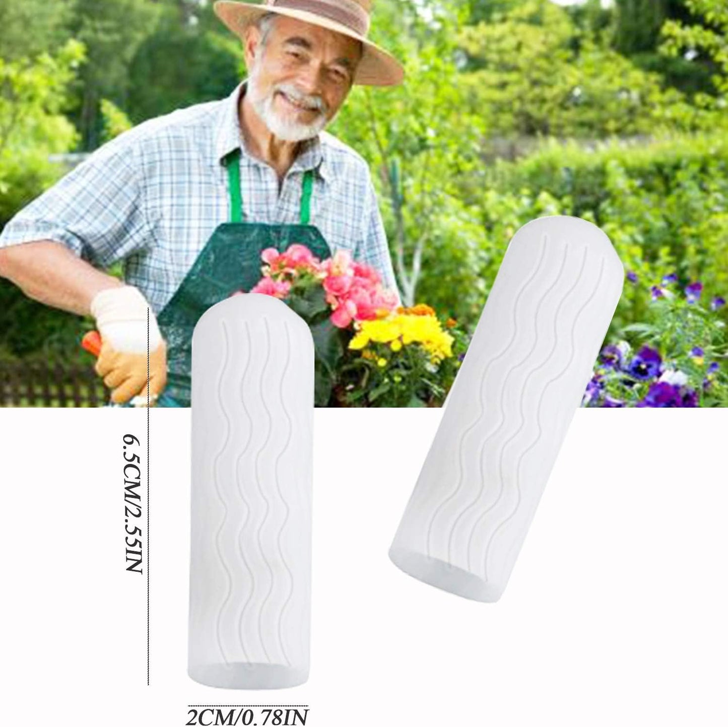 10 Pcs Silicone Finger Protectors, Gel Finger Support, Finger Sleeves Finger Caps for Finger Arthritis, Trigger Finger, Corn Blister, Friction and Rubbing. (White)