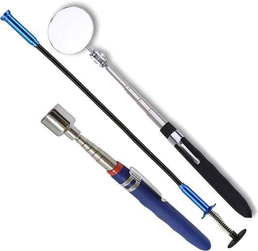 Claw grabber pickup tool,20lb telescoping magnet,inspection mirror on a stick tools, 85mm circular telescopic detection mirror for additional observation,and Other Small Parts Extended.
