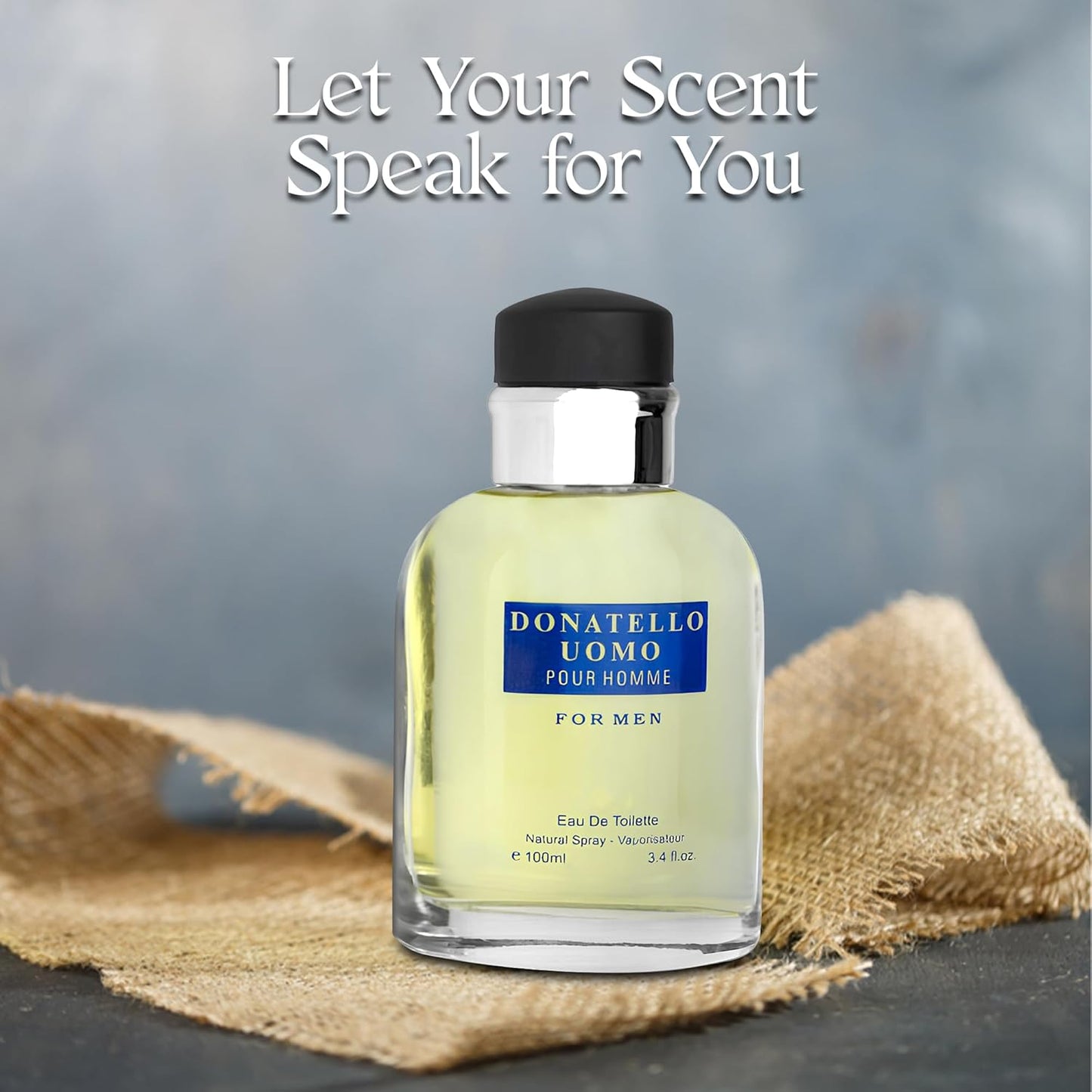 Donatello Uomo Men Cologne 100ml Eau De Toilette Spray, Notes of Citruses,Bergamot,Neroli,Mandarin Orange& Lavender Long-Lasting Perfume For Men Daily Wear