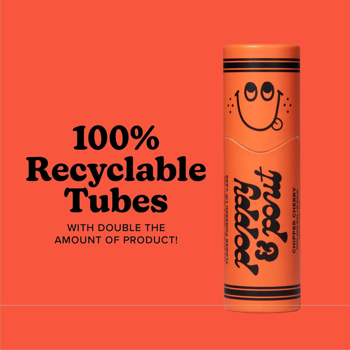 Poppy & Pout Kids Jumbo Lip Balm | All Natural Lip Balms & Moisturizers | Hydrates with Beeswax, Vitamin E, Organic Coconut Oil | Cruelty-Free | Lip Balm in Recyclable Cardboard Tube (Chipper Cherry)