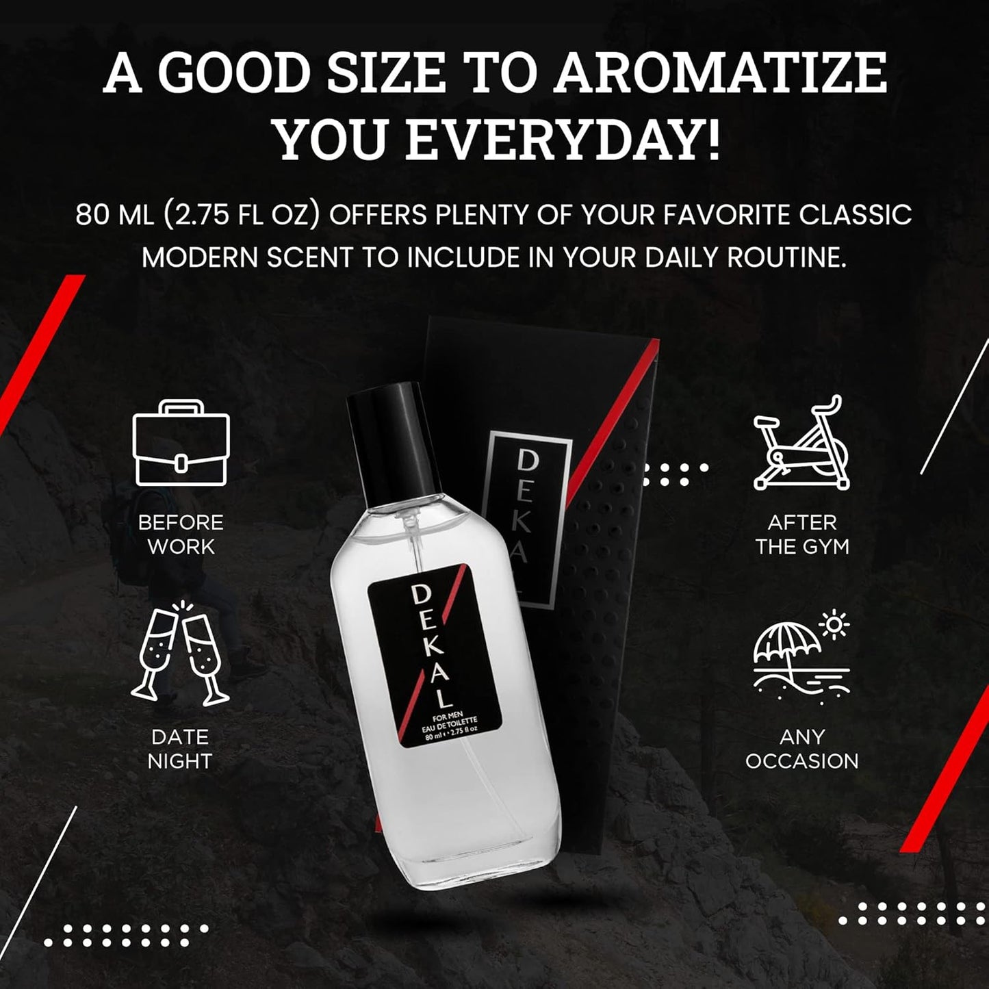 American Collection Cologne for Men – INSPIRED by A WORLD RENOWNED MEN’S PERFUME – Juniper, Pine, Tobacco, Oakmoss – Bold, Masculine, Earthy, Long-Lasting Eau De Toilette 80 ml (Dekal 80ml)