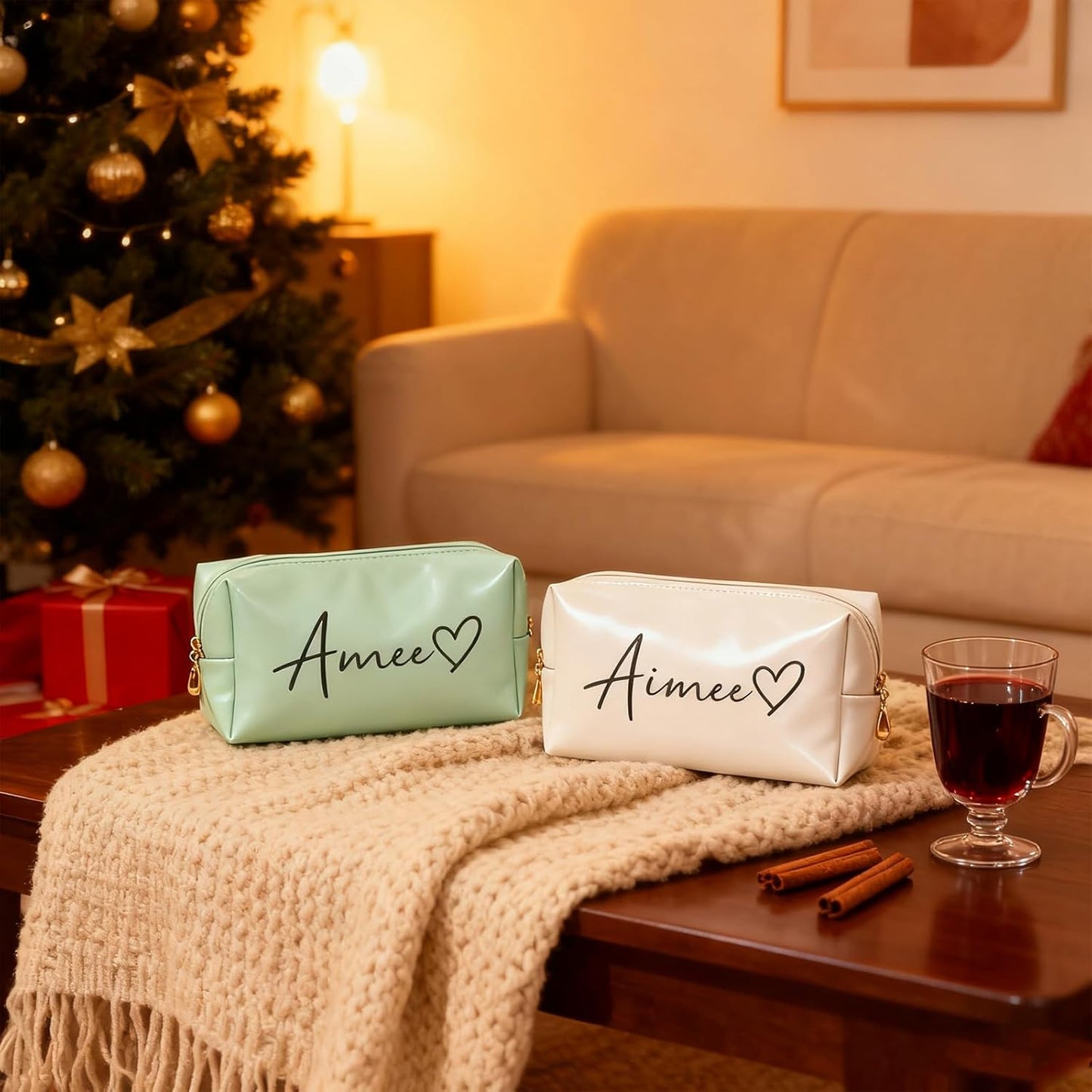 Personalized Makeup Bag with Name & Birth Flower - Custom Toiletry Bag for Women, Custom Travel Makeup bag, Unique Bridesmaid Gifts, Wedding Party Favors, Best Friend Birthday Present