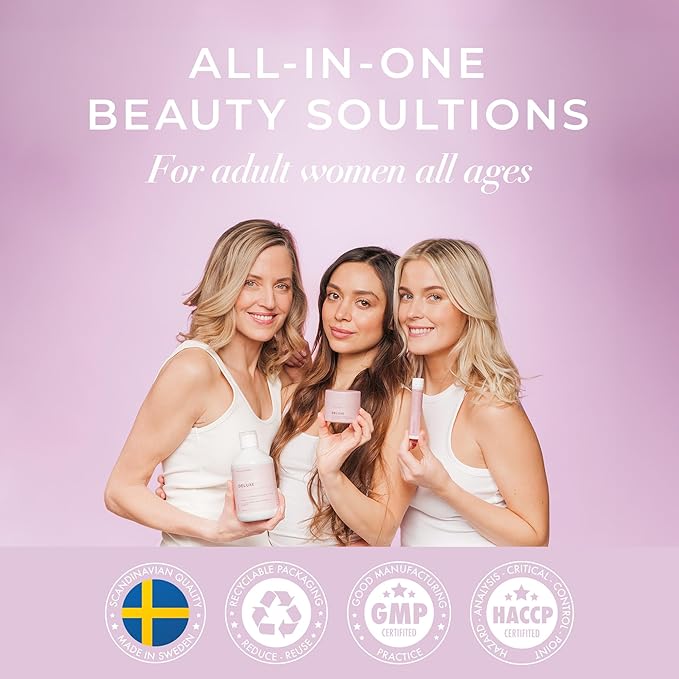 Swedish Collagen - Hydrolyzed Marine Collagen 10,000 mg Powder Supplement - Pack of 300 g, 30 Day Supply | Pure Peptide to Support Healthy Hair, Skin, Nails and Joints I 100% Natural and Gluten Free
