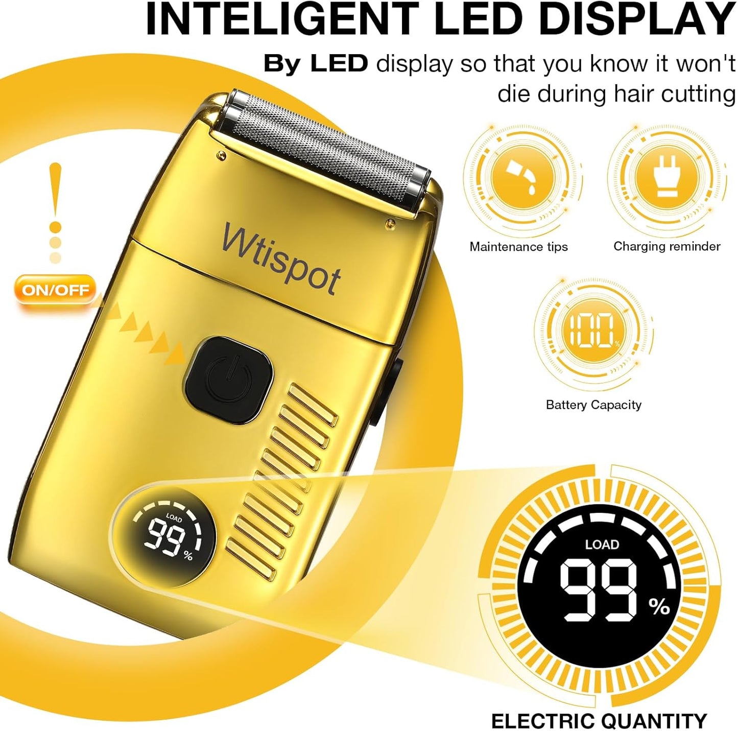 Hair Clippers Set for Men,Hair Clipper Trimmer with LED Display, Professional Cordless Hair Clipper Shaver Beard Trimmer, Hair Cutting Machine for Men, Holiday Gift for Father's Day Gift(with Apron)