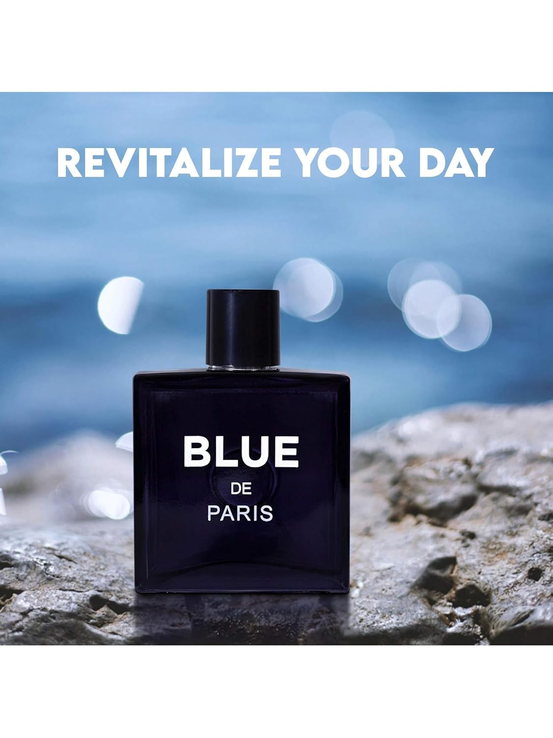 2PCS Valentine Milano/Blue De Paris Eau De Toilette for Men-Fresh,Romantic Scent Perfume for Men 3.4 Fl Oz Each Mens Cologne For All Skin Daily Used