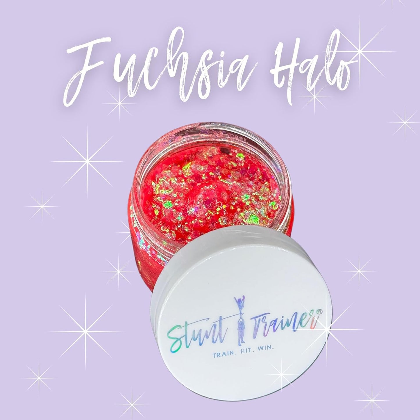 Stunt Trainer Cheer Glitter Face Body Makeup Peel Off Gel Chunky Holographic 15 Colors 1.6oz Vegan Cruelty Free Nontoxic Cheerleader Cheerleading Makeup