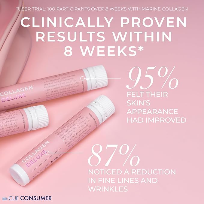 Collagen Deluxe 30 Shots x 2 I 8 Week Bundle I 12500 mg Marine Collagen (Type I & III) I Hyaluronic Acid, Biotin, Vitamin C I Sugar-Free - 8 Week Supply