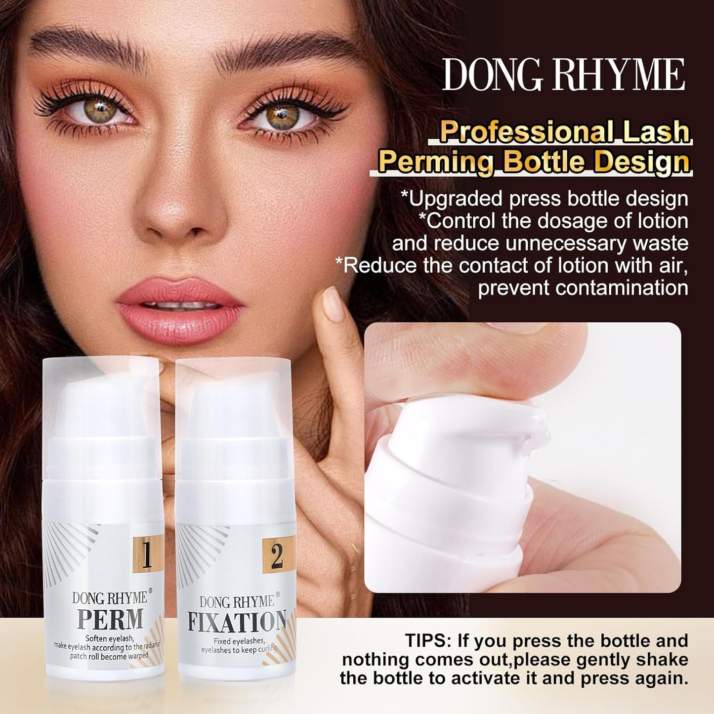 Lash Lift Kit, DONG RHYME Lash Perm Kit with Glue Balm, Professional Lash Curling Kit, Semi-Permanent Eyelash Lifting Curling Perming Wave, Brow Lamination Eyelash Perm Kit DIY at Home