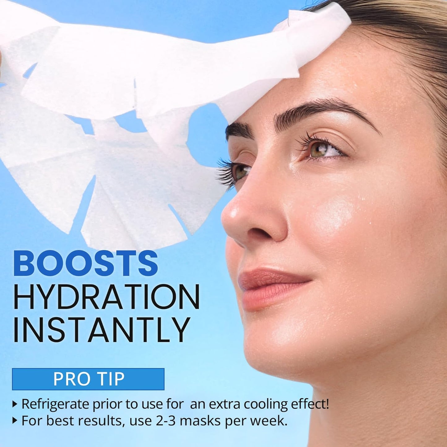 Ebanel 20 Pack Collagen Face Mask with Hyaluronic Acid, Vitamin C, Peptide, Aloe, Instant Brightening Hydrating Face Masks Skincare Korean Sheet Mask, Skin Firming, Lifting Anti Aging Facial Masks