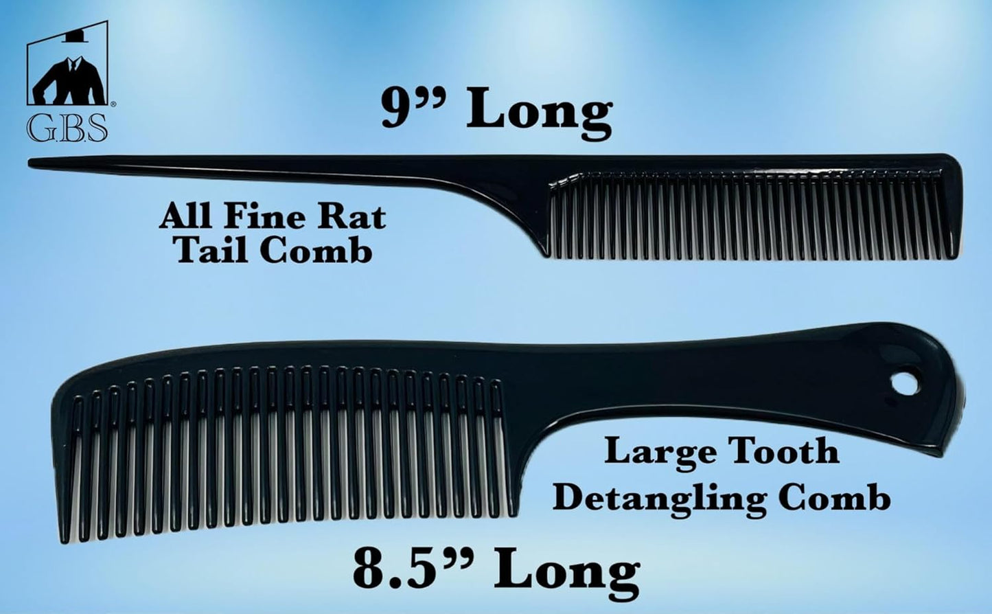 G.B.S 5 Pieces Hair Cutting Comb Barber Comb Hair Styling Combs Fine Teeth Comb Set with Travel Bag Anti Static Heat Resistant Hairdressing Tapered Comb for Men Women Kids